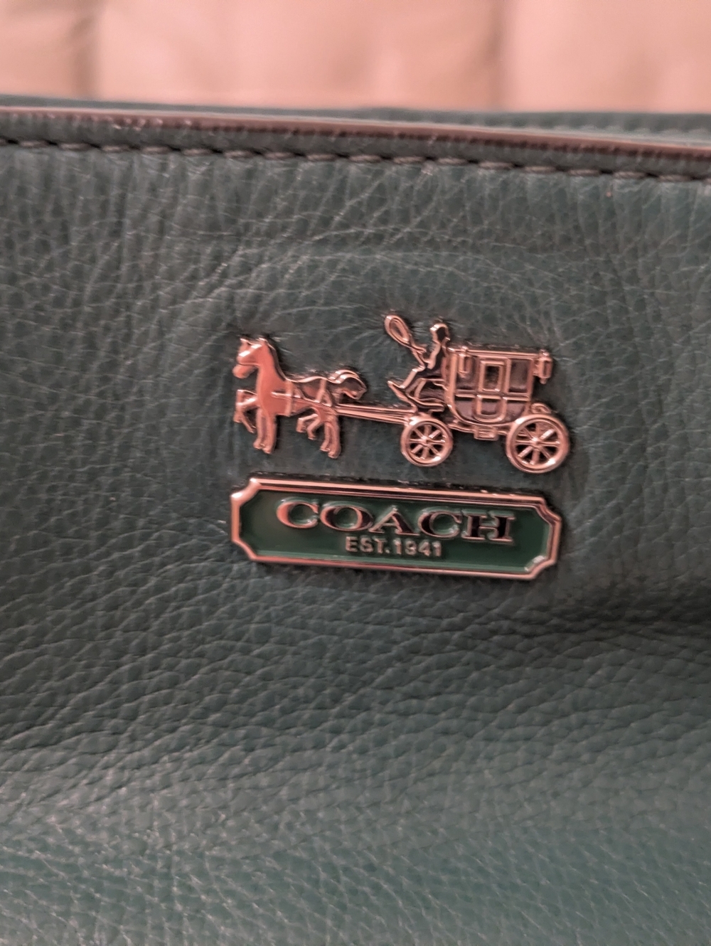Coach - Madison Chain Tote C1294-20466 - Kelly Green Leather - Mint Condition - Picture 2 of 12